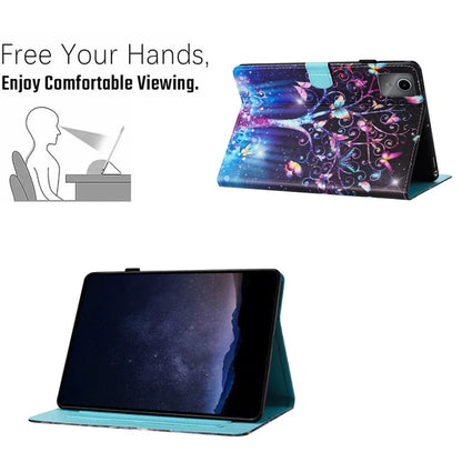 For Lenovo Tab M11 / Xiaoxin Pad 11 2024 PU Leather Case Pattern Tablet Stand Cover with Card Slots