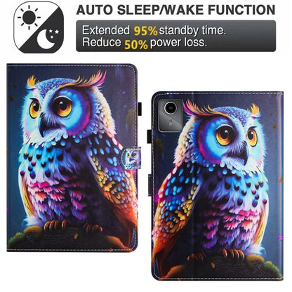 For Lenovo Tab M11 / Xiaoxin Pad 11 2024 PU Leather Case Pattern Tablet Stand Cover with Card Slots