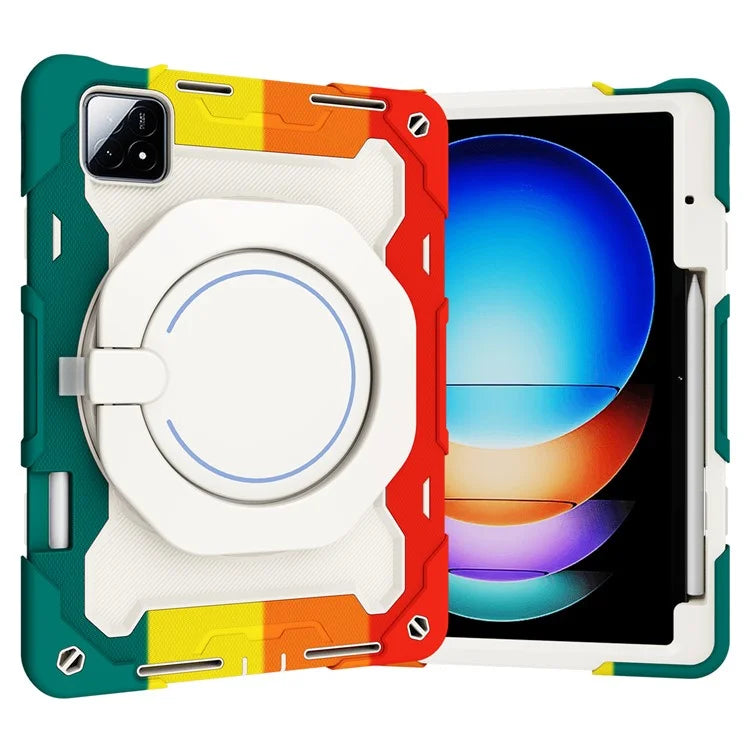 For Xiaomi Pad 6S Pro 12.4 Anti-drop Tablet Case PC+Silicone Cover with Kickstand