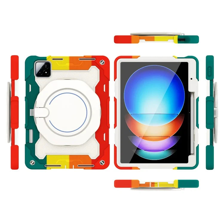 For Xiaomi Pad 6S Pro 12.4 Anti-drop Tablet Case PC+Silicone Cover with Kickstand