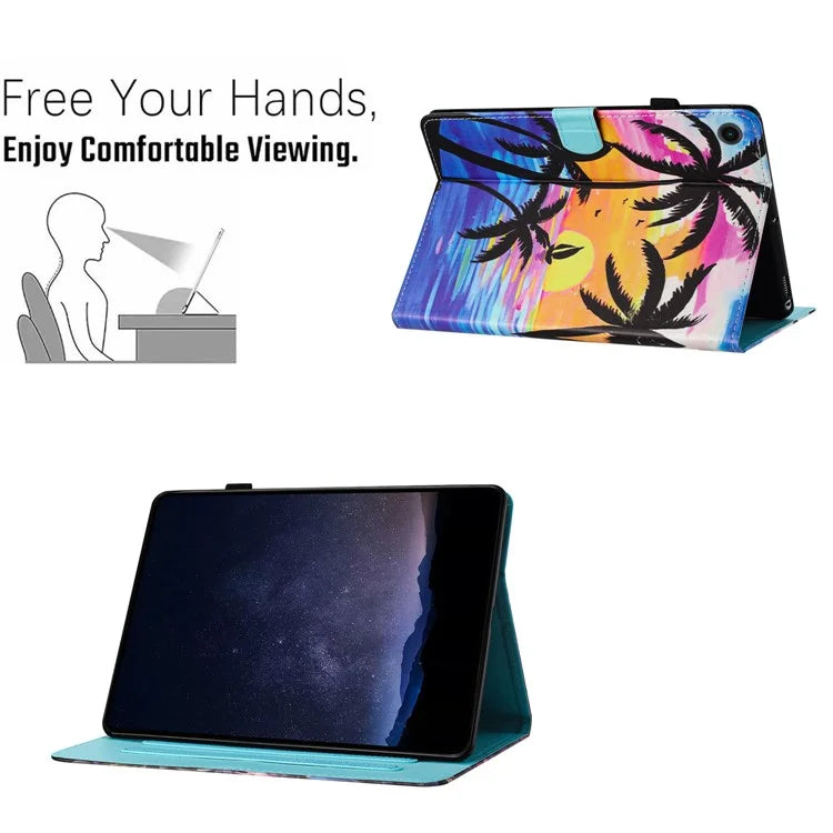 For Samsung Galaxy Tab A9 Wholesale Tablet Stand Cover PU Leather Shell Pattern Case with Card Slots