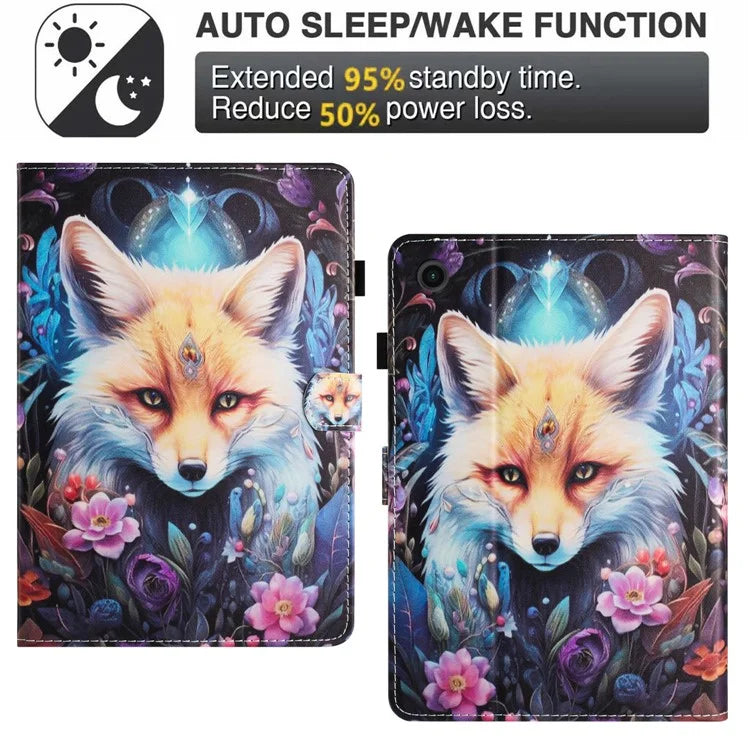 For Samsung Galaxy Tab A9 Wholesale Tablet Stand Cover PU Leather Shell Pattern Case with Card Slots