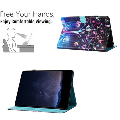 For Samsung Galaxy Tab S6 Lite (2024) / (2022) / (2020) P610 Case Stylish Pattern Leather Stand Cover with Card Slots