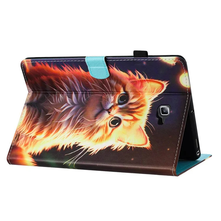 For Samsung Galaxy Tab A 10.1 (2016) T580 Folio Flip Leather Case Tablet Cover with Card Slots
