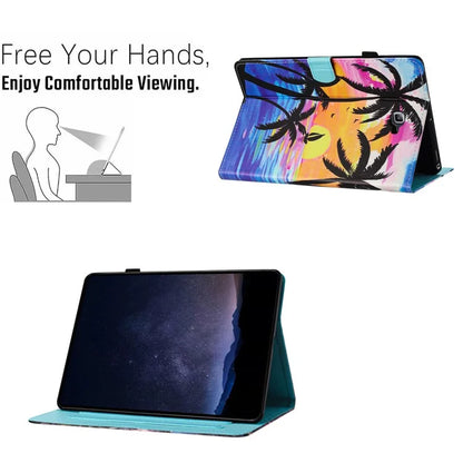 For Samsung Galaxy Tab A 10.1 (2016) T580 Folio Flip Leather Case Tablet Cover with Card Slots
