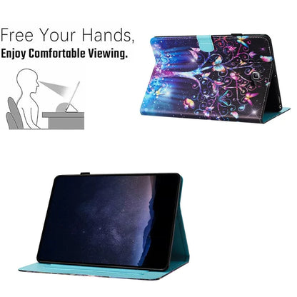 For Samsung Galaxy Tab A 10.1 (2016) T580 Folio Flip Leather Case Tablet Cover with Card Slots