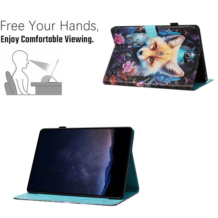 For Samsung Galaxy Tab A 10.1 (2016) T580 Folio Flip Leather Case Tablet Cover with Card Slots