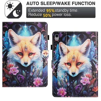 For iPad 10.9 (2022) Case Pattern Printing Full Protection PU Leather Stand Tablet Cover