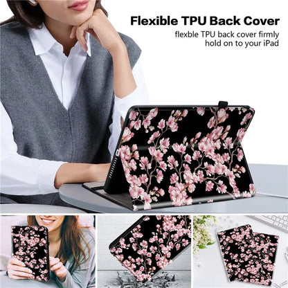 For Oppo Pad Air Case Pattern Printing Flip Stand Card Slots Tablet Shell