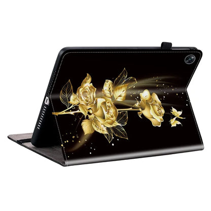 For Oppo Pad Air Case Pattern Printing Flip Stand Card Slots Tablet Shell
