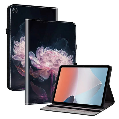 For Oppo Pad Air Case Pattern Printing Flip Stand Card Slots Tablet Shell