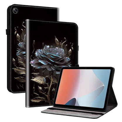 For Oppo Pad Air Case Pattern Printing Flip Stand Card Slots Tablet Shell