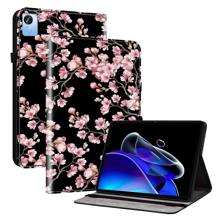 For Realme Pad X Leather Case Pattern Printing Card Holder Tablet Cover