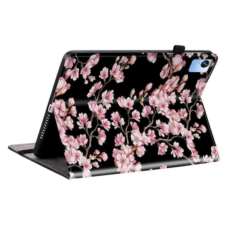 For Realme Pad X Leather Case Pattern Printing Card Holder Tablet Cover