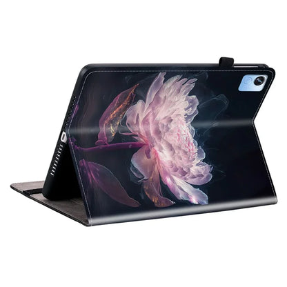 For Realme Pad X Leather Case Pattern Printing Card Holder Tablet Cover