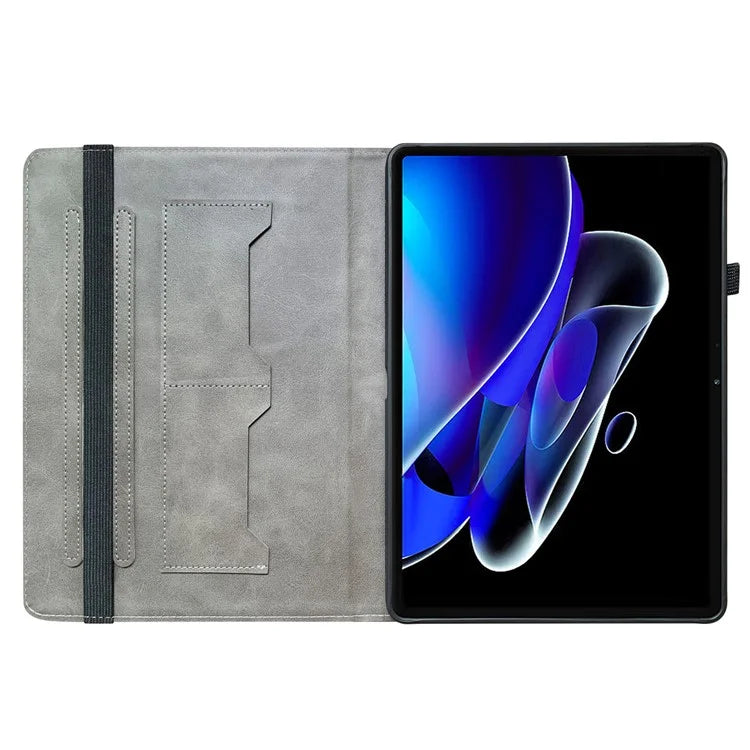 For Realme Pad X Leather Case Pattern Printing Card Holder Tablet Cover