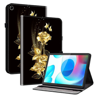 For Realme Pad Case Stand PU Leather Pattern Printed Tablet Cover