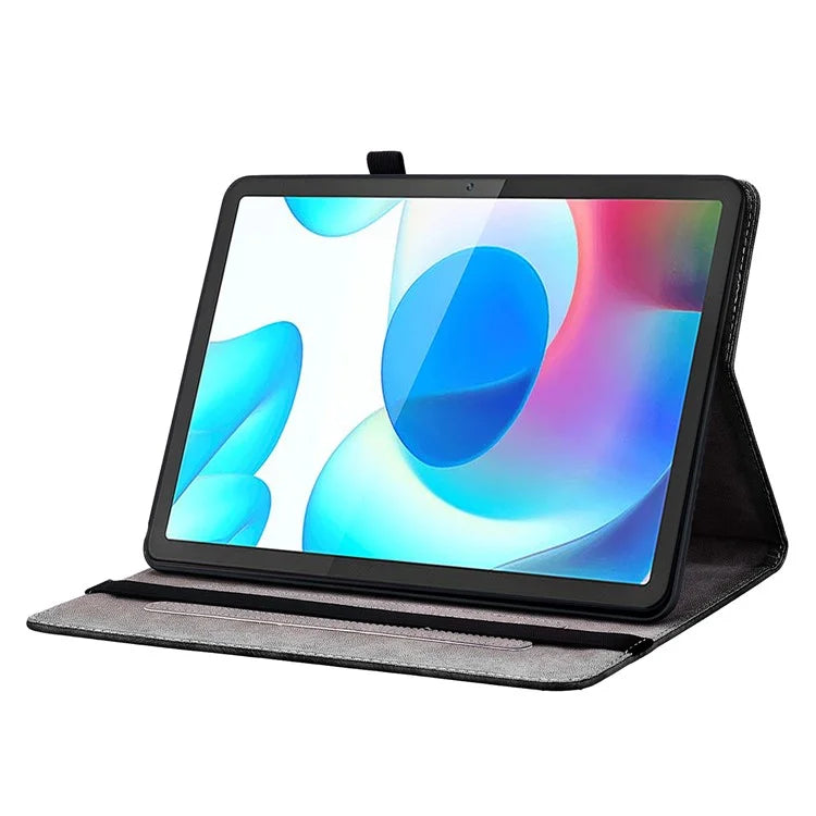 For Realme Pad Case Stand PU Leather Pattern Printed Tablet Cover