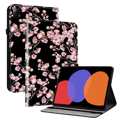 For Xiaomi Pad 6 / Pad 6 Pro Case Pattern Printing Leather Stand Tablet Cover with Card Slots