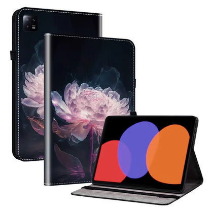 For Xiaomi Pad 6 / Pad 6 Pro Case Pattern Printing Leather Stand Tablet Cover with Card Slots