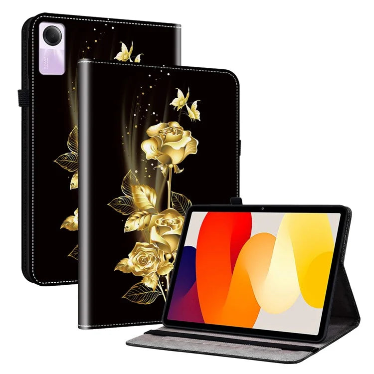 Stand Case for Xiaomi Redmi Pad SE Pattern Print Leather Tablet Cover
