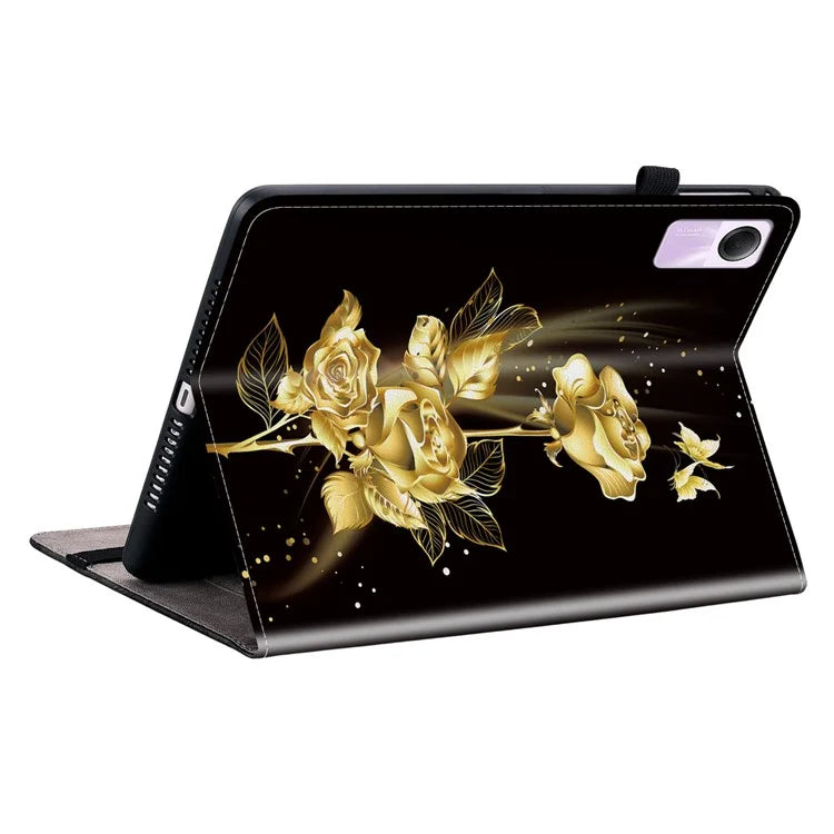 Stand Case for Xiaomi Redmi Pad SE Pattern Print Leather Tablet Cover