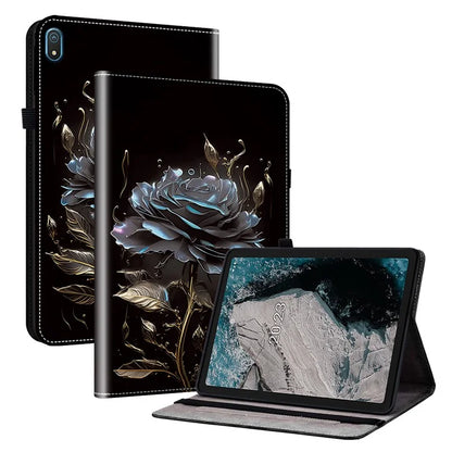 For Nokia T20 Case Pattern PU Leather Flip Tablet Cover with Stand Function Card Slots