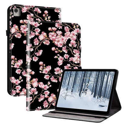 For Nokia T21 Case Pattern Printing PU Leather Tablet Cover with Card Slots Stand