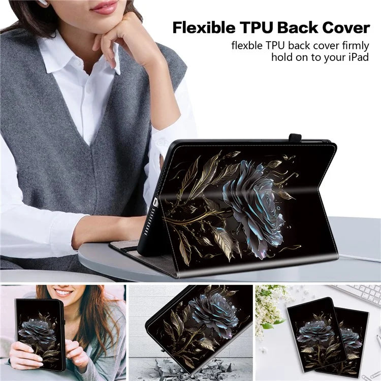 For Nokia T10 Stand Case PU Leather Pattern Printed Tablet Case