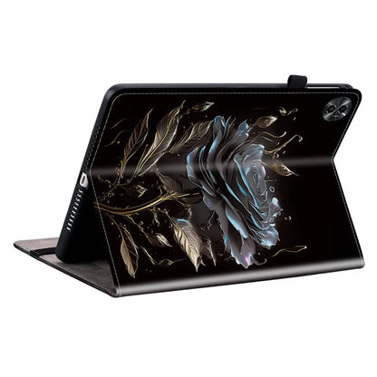 For Realme Pad 2 Case PU Leather Folio Pattern Tablet Cover with Card Slot / Pen Loop Holder