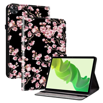 For Realme Pad 2 Case PU Leather Folio Pattern Tablet Cover with Card Slot / Pen Loop Holder