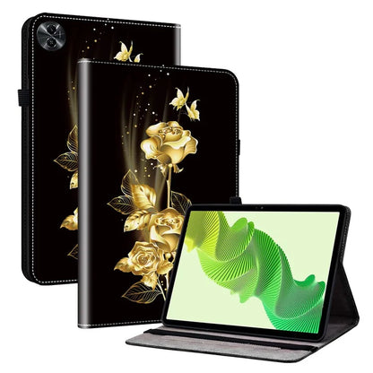 For Realme Pad 2 Case PU Leather Folio Pattern Tablet Cover with Card Slot / Pen Loop Holder
