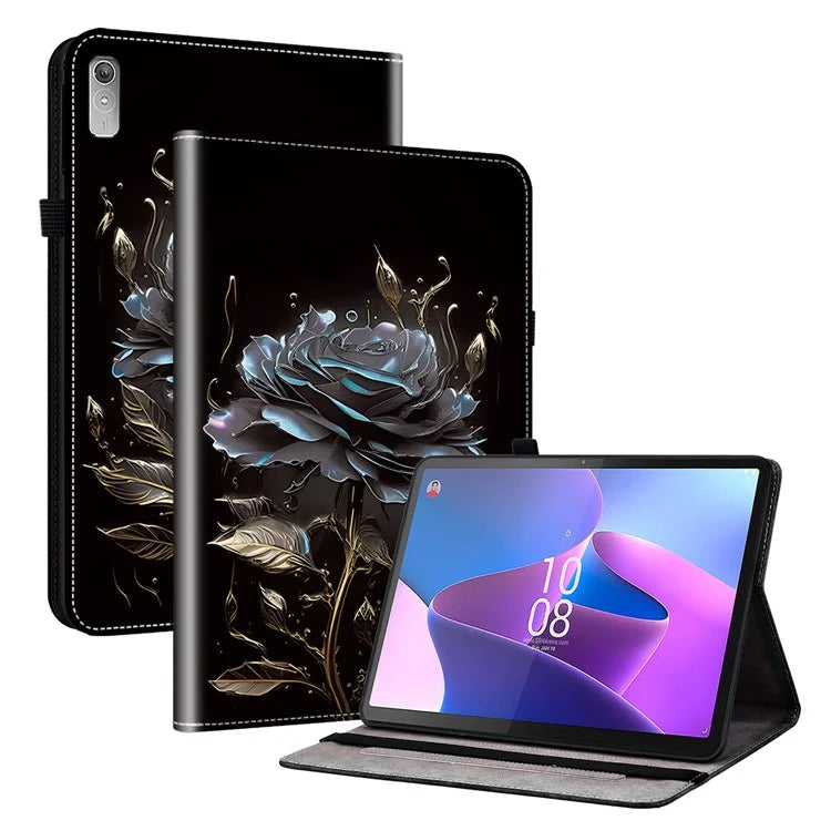 For Lenovo Tab P11 Gen 2 Case PU Leather Card Holder Tablet Cover Pattern Printing