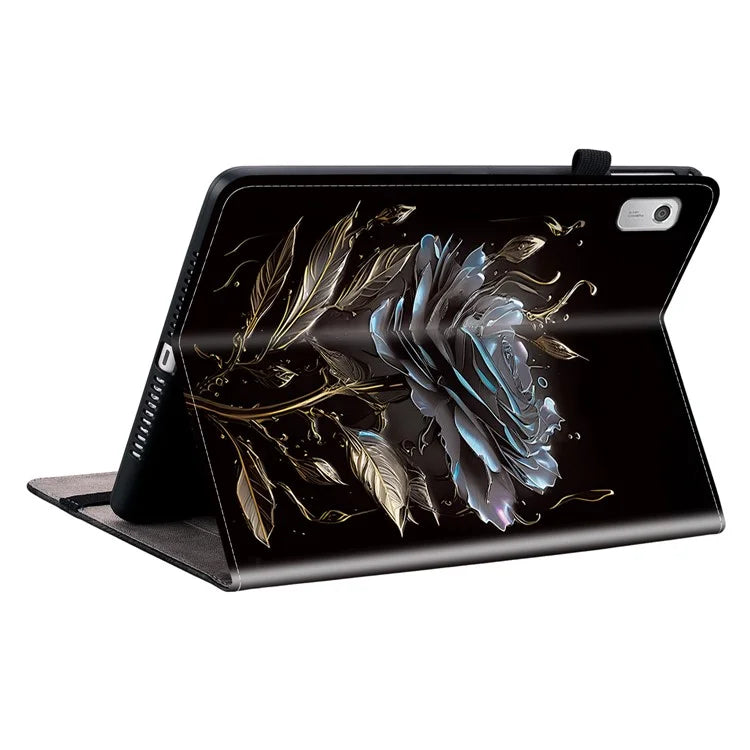 For Lenovo Tab M9 Case PU Leather Pattern Card Slots Tablet Protector