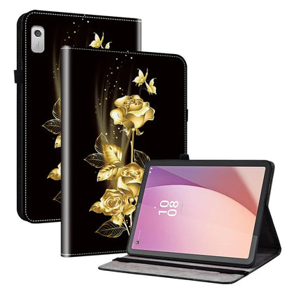 For Lenovo Tab M9 Case PU Leather Pattern Card Slots Tablet Protector