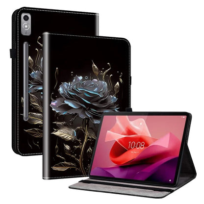 For Lenovo Tab P12 Case Pattern Printing Card Slots Tablet Shell with Foldable Stand