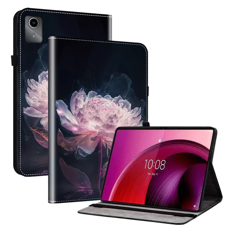 For Lenovo Tab M11 / Xiaoxin Pad 11 2024 Case Stand Function PU Leather Pattern Printed Tablet Cover