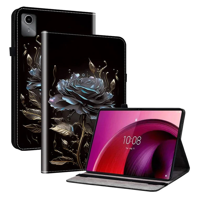 For Lenovo Tab M11 / Xiaoxin Pad 11 2024 Case Stand Function PU Leather Pattern Printed Tablet Cover