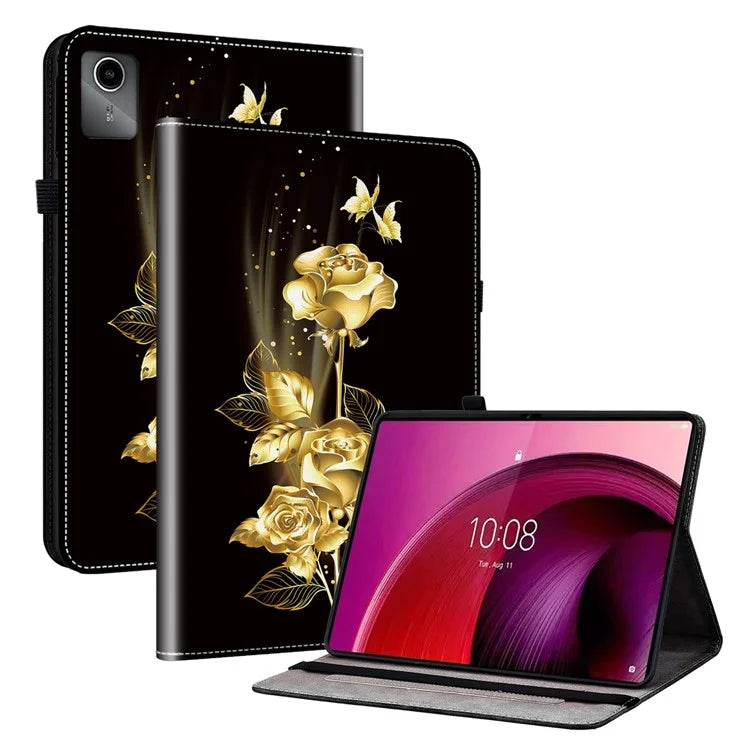 For Lenovo Tab M11 / Xiaoxin Pad 11 2024 Case Stand Function PU Leather Pattern Printed Tablet Cover