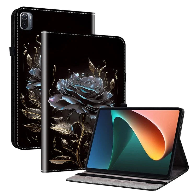 For Xiaomi Pad 5 / Pad 5 Pro Tablet Case Stand PU Leather Pattern Print Shockproof Cover