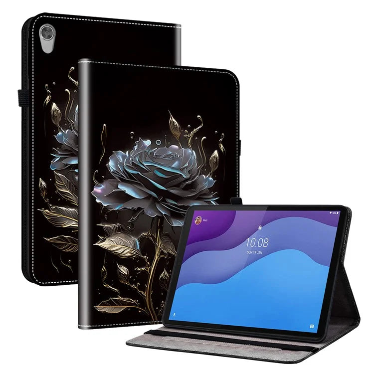 For Lenovo Tab M10 HD Gen 2 Case Pattern PU Leather Folding Folio Stand Tablet Cover
