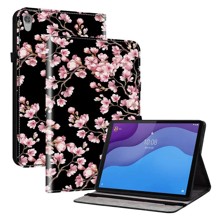 For Lenovo Tab M10 HD Gen 2 Case Pattern PU Leather Folding Folio Stand Tablet Cover