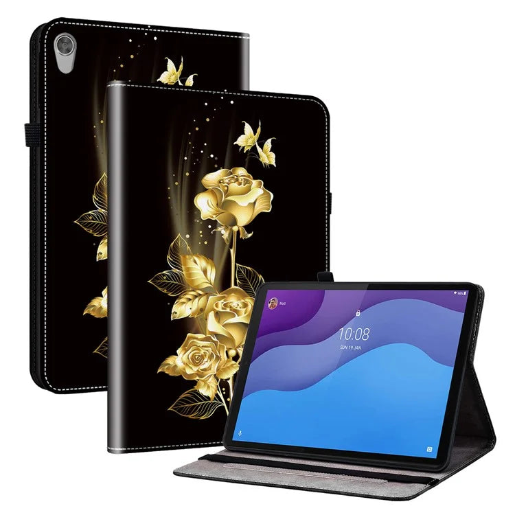 For Lenovo Tab M10 HD Gen 2 Case Pattern PU Leather Folding Folio Stand Tablet Cover