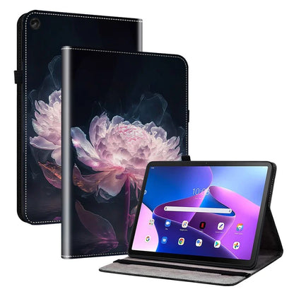 For Lenovo Tab M10 Plus (3rd Gen) Leather Tablet Case Card Slots Cover Pattern Printing