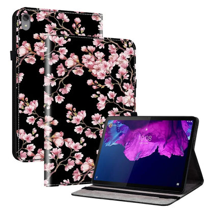 For Lenovo Tab P11 TB-J606F Case PU Leather Pattern Printed Stand Tablet Cover