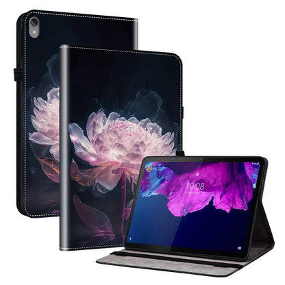 For Lenovo Tab P11 TB-J606F Case PU Leather Pattern Printed Stand Tablet Cover