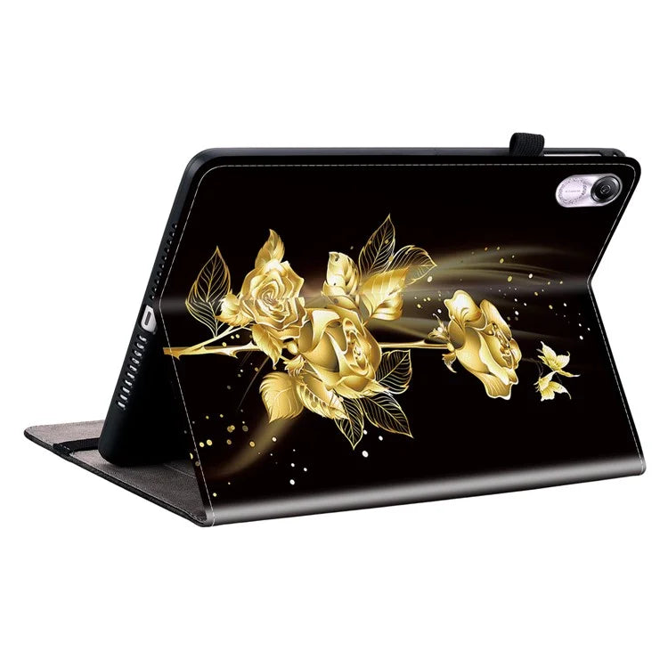 For Honor Pad X8 Pro / Pad X9 Case PU Leather Pattern Printed Tablet Cover with Stand