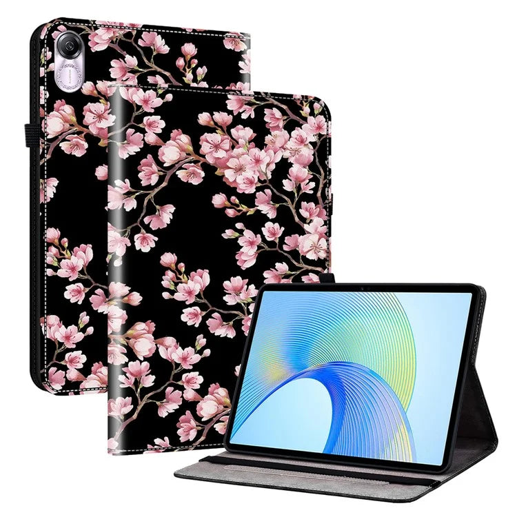 For Honor Pad X8 Pro / Pad X9 Case PU Leather Pattern Printed Tablet Cover with Stand