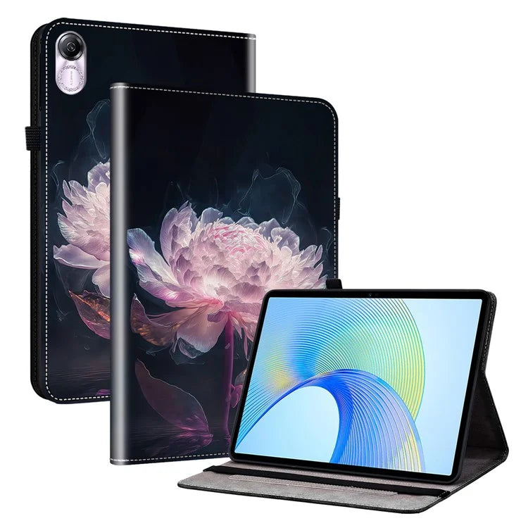 For Honor Pad X8 Pro / Pad X9 Case PU Leather Pattern Printed Tablet Cover with Stand