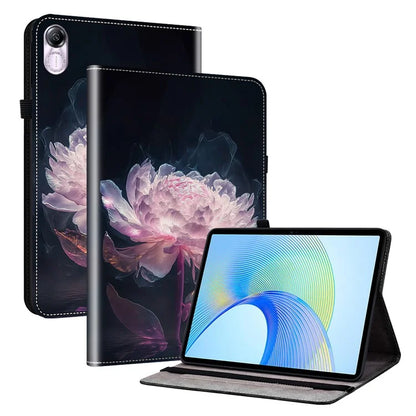 For Honor Pad X8 Pro / Pad X9 Case PU Leather Pattern Printed Tablet Cover with Stand